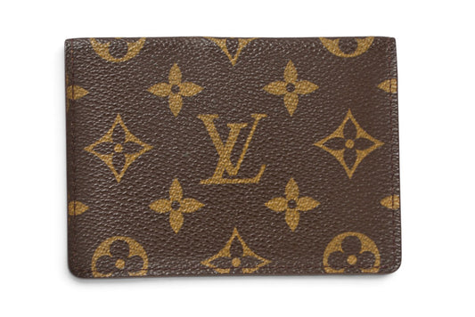 ルイヴィトン パスケース/カードケース LOUIS VUITTON モノグラム ポルト2カルト ヴェルティカル 定期入れ M60533【中古】