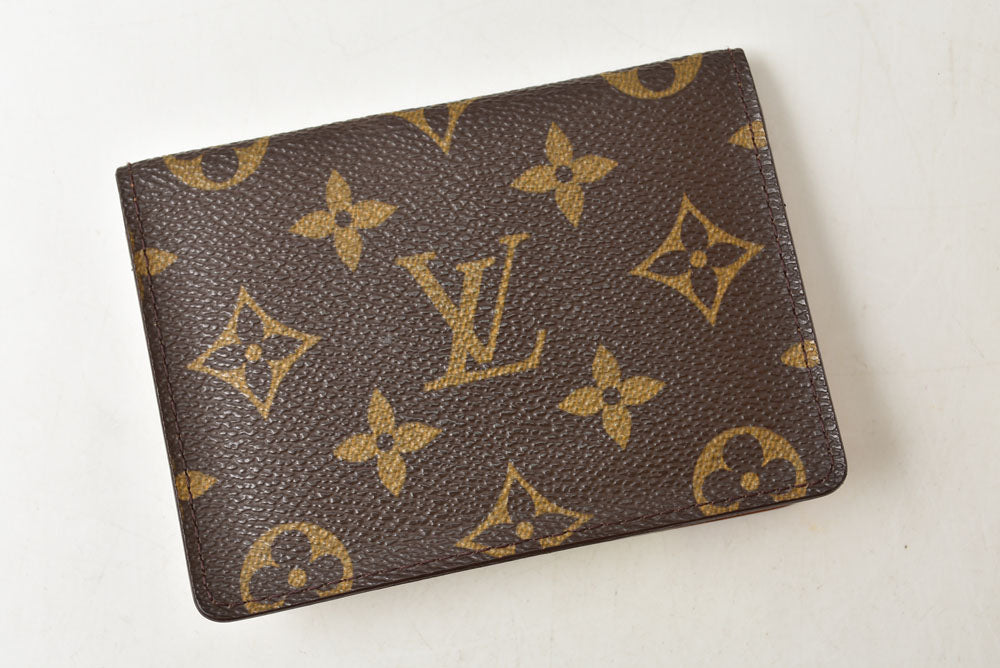 ルイヴィトン パスケース/カードケース LOUIS VUITTON モノグラム ポルト2カルト ヴェルティカル 定期入れ M60533【中古】