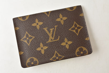 ルイヴィトン パスケース/カードケース LOUIS VUITTON モノグラム ポルト2カルト ヴェルティカル 定期入れ M60533【中古】