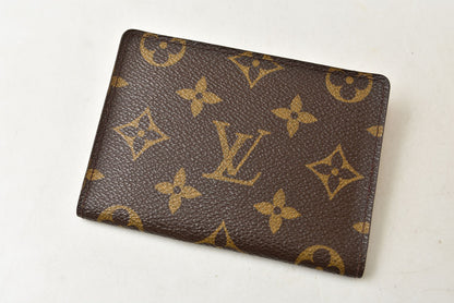ルイヴィトン パスケース/カードケース LOUIS VUITTON モノグラム ポルト2カルト ヴェルティカル 定期入れ M60533【中古】