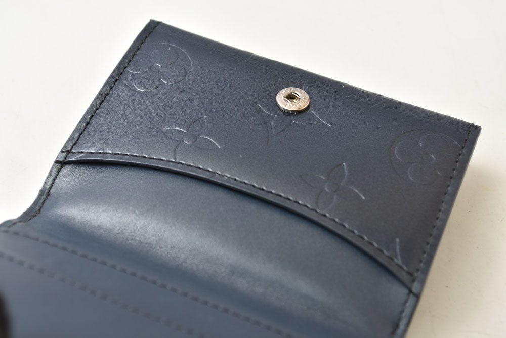 ルイヴィトン コインケース/カードケース LOUIS VUITTON ラドロー M65125 モノグラムマット ブルー【中古】