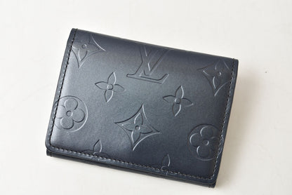ルイヴィトン コインケース/カードケース LOUIS VUITTON ラドロー M65125 モノグラムマット ブルー【中古】