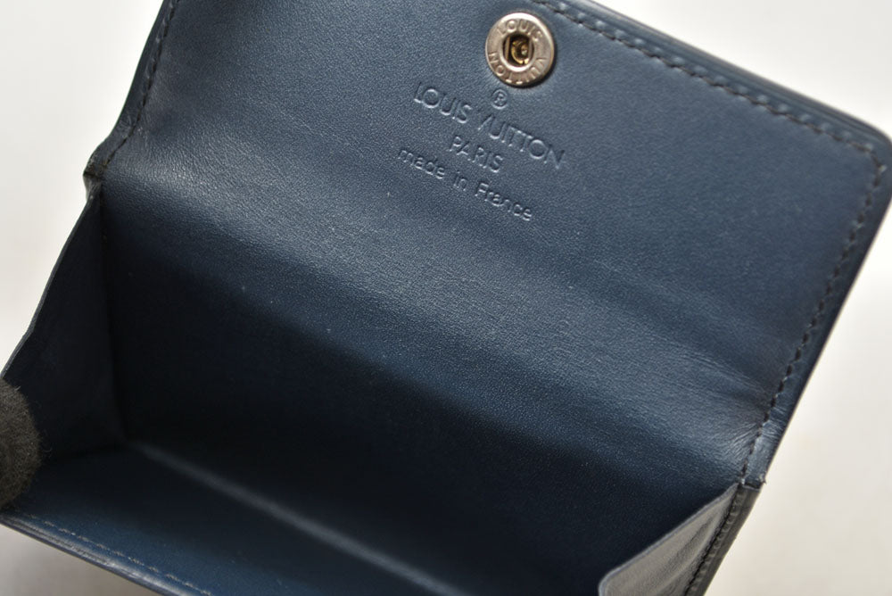 ルイヴィトン コインケース/カードケース LOUIS VUITTON ラドロー M65125 モノグラムマット ブルー【中古】