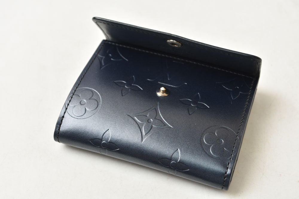 ルイヴィトン コインケース/カードケース LOUIS VUITTON ラドロー M65125 モノグラムマット ブルー【中古】