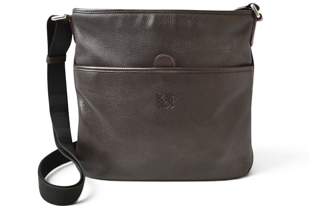 ロエベ ショルダーバッグ/メッセンジャーバッグ ヴィンテージ LOEWE メンズ レザー ダークブラウン【中古】