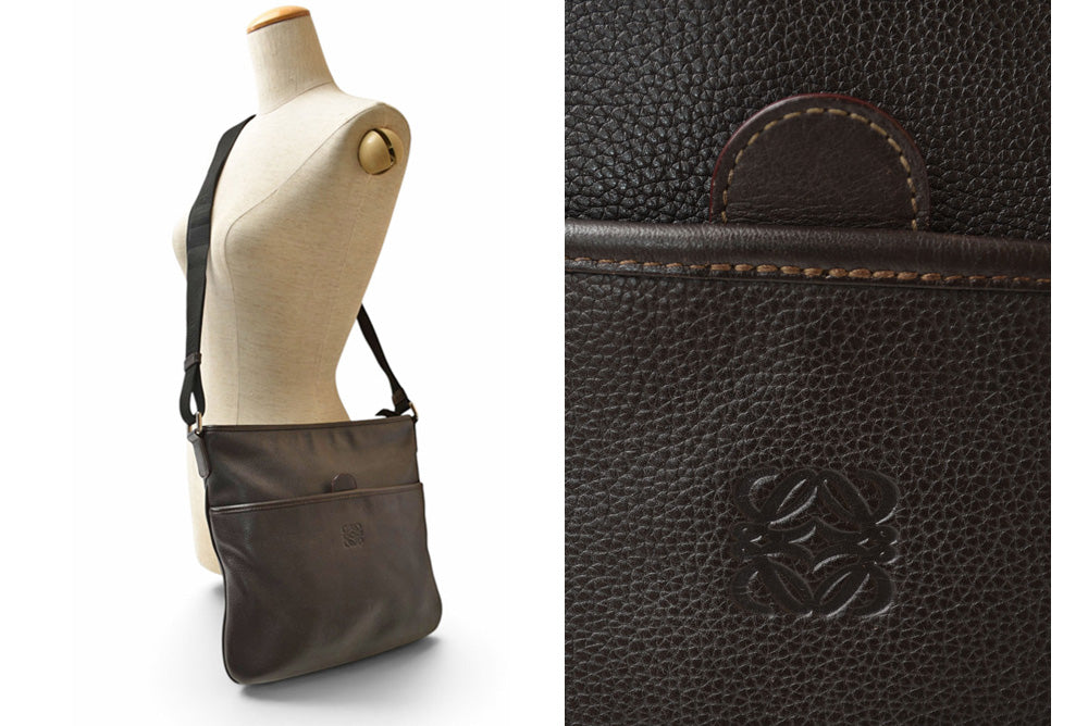 ロエベ ショルダーバッグ/メッセンジャーバッグ ヴィンテージ LOEWE メンズ レザー ダークブラウン【中古】