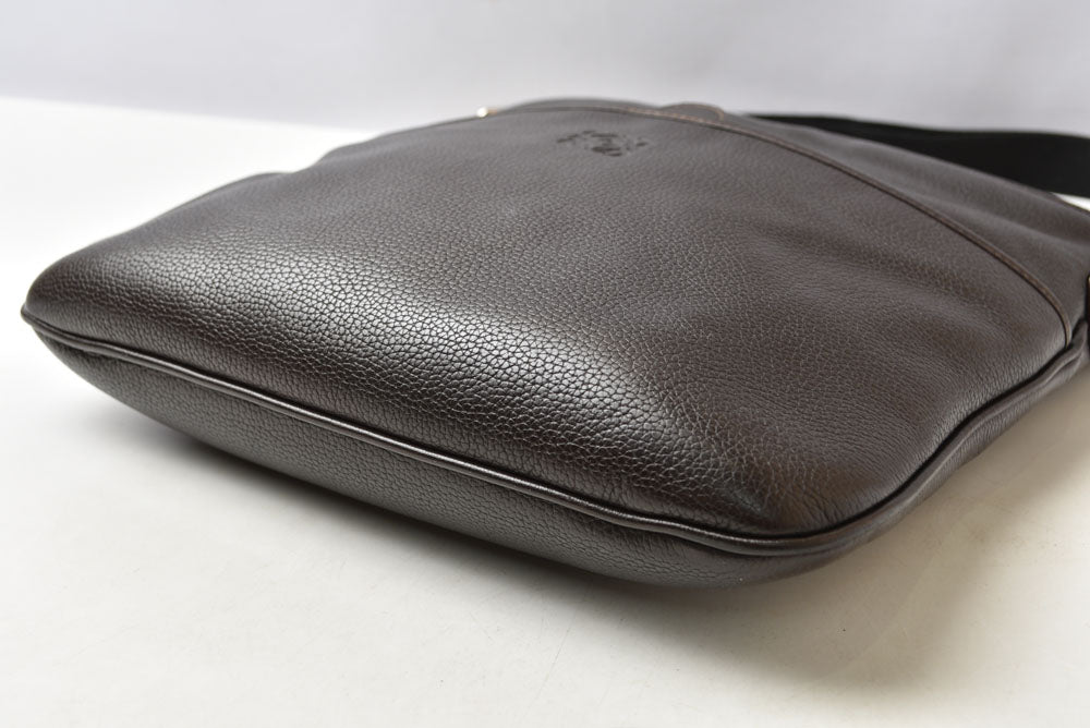 ロエベ ショルダーバッグ/メッセンジャーバッグ ヴィンテージ LOEWE メンズ レザー ダークブラウン【中古】