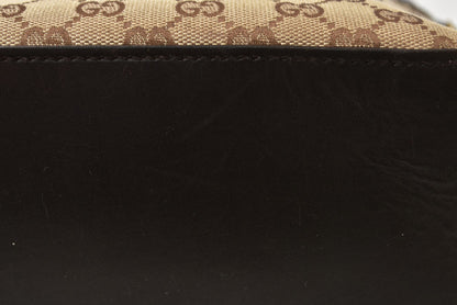 グッチ ハンドバッグ/セミショルダーバッグ GUCCI バッグ 107757 GGキャンバス ブラウン/ベージュ レディース【中古】