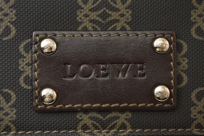 ロエベ 財布 LOEWE アナグラム 2つ折り/長財布 PVC/レザー ブラウン レディース メンズ【中古】
