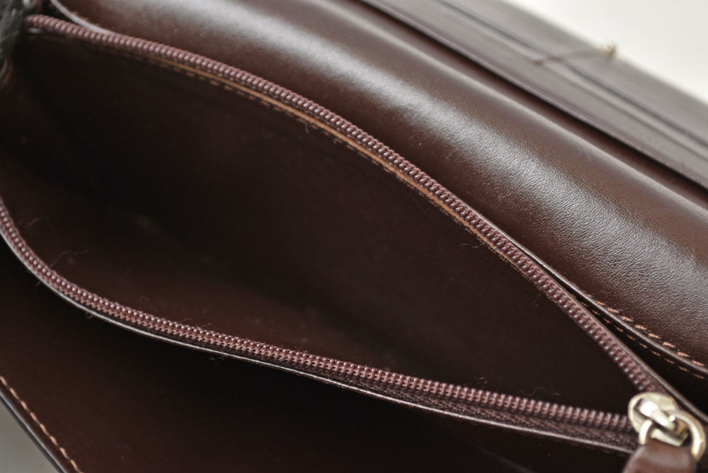 ロエベ 財布 LOEWE アナグラム 2つ折り/長財布 PVC/レザー ブラウン レディース メンズ【中古】