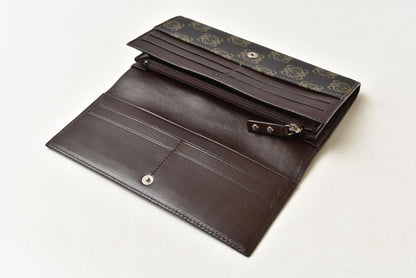 ロエベ 財布 LOEWE アナグラム 2つ折り/長財布 PVC/レザー ブラウン レディース メンズ【中古】