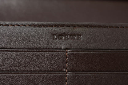 ロエベ 財布 LOEWE アナグラム 2つ折り/長財布 PVC/レザー ブラウン レディース メンズ【中古】