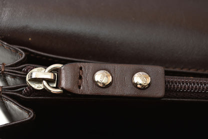 ロエベ 財布 LOEWE アナグラム 2つ折り/長財布 PVC/レザー ブラウン レディース メンズ【中古】