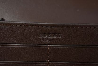 ロエベ 財布 LOEWE アナグラム 2つ折り/長財布 PVC/レザー ブラウン レディース メンズ【中古】