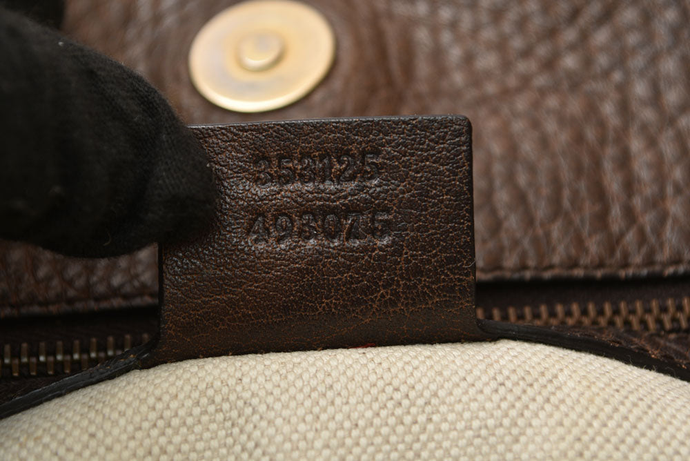 グッチ トートバッグ GUCCI バンブー 353125 GGキャンバス レザー ブラウン/ベージュ レディース A4収納可能【中古】