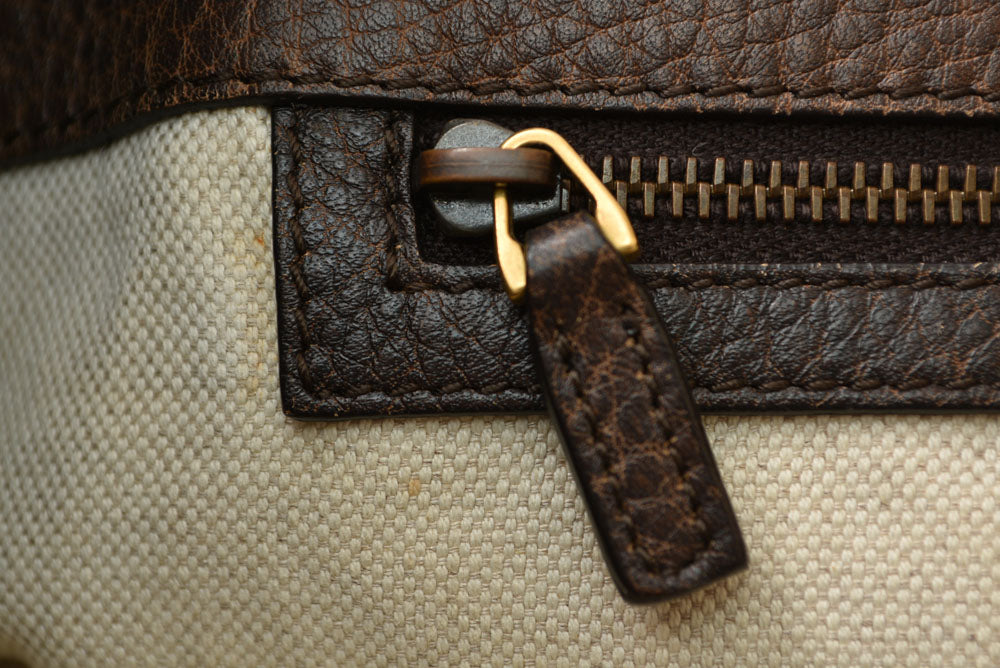 グッチ トートバッグ GUCCI バンブー 353125 GGキャンバス レザー ブラウン/ベージュ レディース A4収納可能【中古】