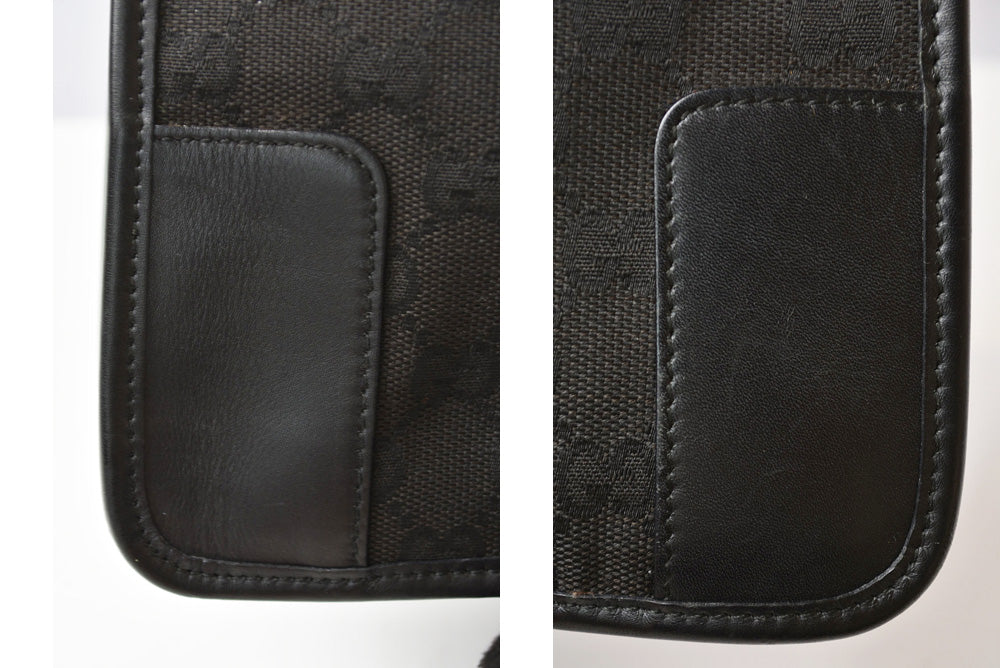 グッチ ショルダーバッグ GUCCI ヴィンテージ バッグ/肩掛け/ワンショルダー GGキャンバス 001 4205 GGブラック レディース【中古】
