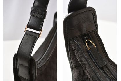 グッチ ショルダーバッグ GUCCI ヴィンテージ バッグ/肩掛け/ワンショルダー GGキャンバス 001 4205 GGブラック レディース【中古】