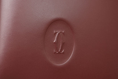 カルティエ 折財布/二つ折り財布 ヴィンテージ Cartier メンズ財布 マスト ドゥ カルティエ ボルドー L3000451【中古】
