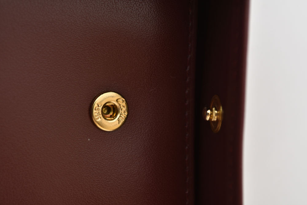 カルティエ 折財布/二つ折り財布 ヴィンテージ Cartier メンズ財布 マスト ドゥ カルティエ ボルドー L3000451【中古】