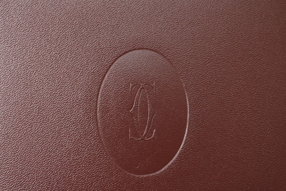 カルティエ カードケース/ハンドミラー ノベルティ Cartier ヴィンテージ マスト ドゥ カルティエ ボルドー 未使用【中古】