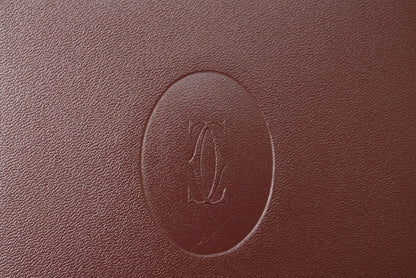 カルティエ カードケース/ハンドミラー ノベルティ Cartier ヴィンテージ マスト ドゥ カルティエ ボルドー 未使用【中古】