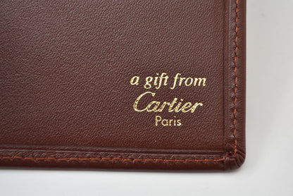 カルティエ カードケース/ハンドミラー ノベルティ Cartier ヴィンテージ マスト ドゥ カルティエ ボルドー 未使用【中古】