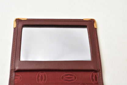 カルティエ カードケース/ハンドミラー ノベルティ Cartier ヴィンテージ マスト ドゥ カルティエ ボルドー【中古】