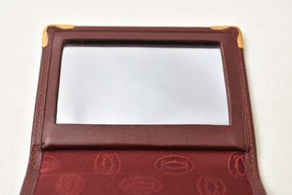 カルティエ カードケース/ハンドミラー ノベルティ Cartier ヴィンテージ マスト ドゥ カルティエ ボルドー【中古】