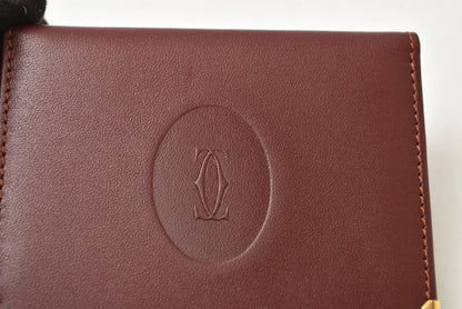 カルティエ カードケース/ハンドミラー ノベルティ Cartier ヴィンテージ マスト ドゥ カルティエ ボルドー【中古】