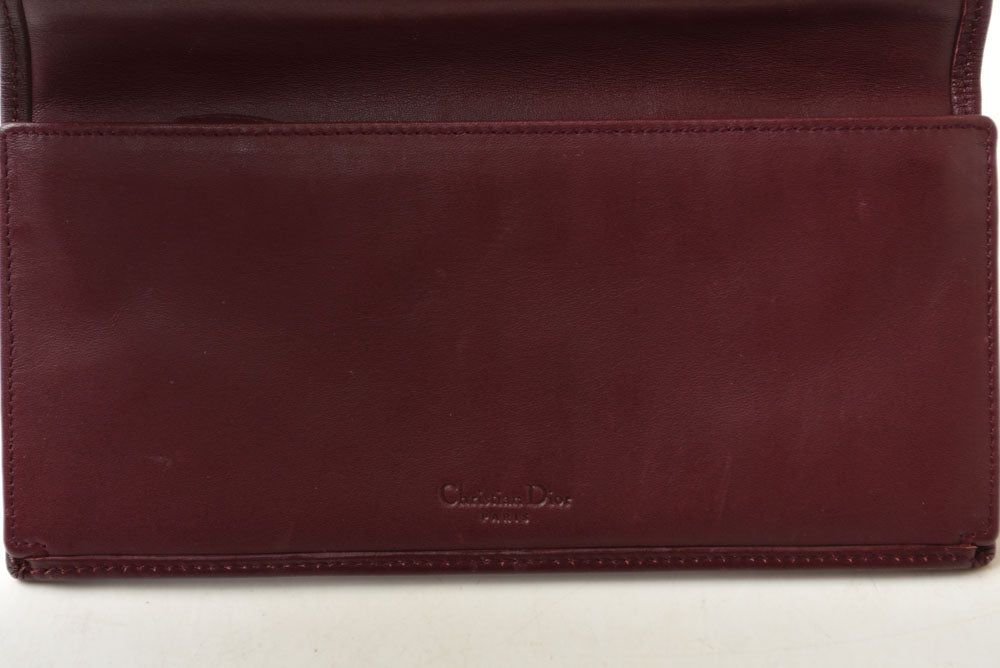 クリスチャン ディオール 財布 Christian Dior 長財布 トロッター柄/ジャガード チェリー ヴィンテージ オールド【中古】