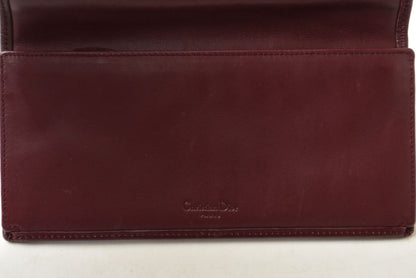 クリスチャン ディオール 財布 Christian Dior 長財布 トロッター柄/ジャガード チェリー ヴィンテージ オールド【中古】