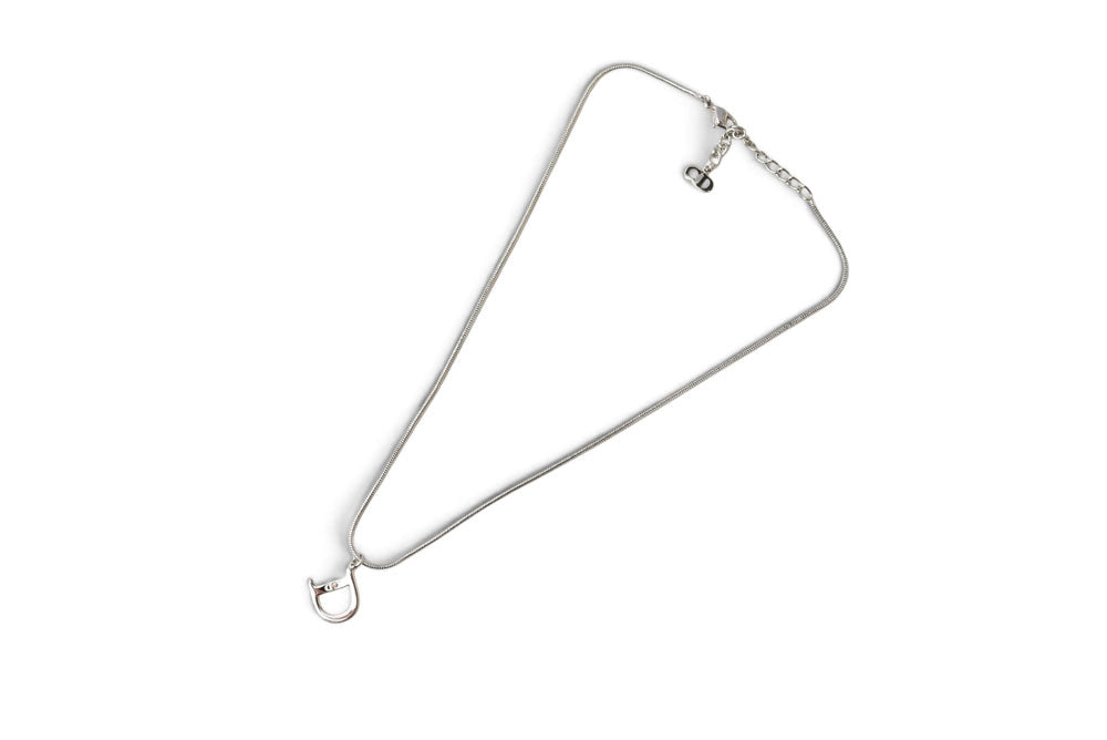 クリスチャンディオール ネックレス Christian Dior Dロゴ/シルバー【中古】