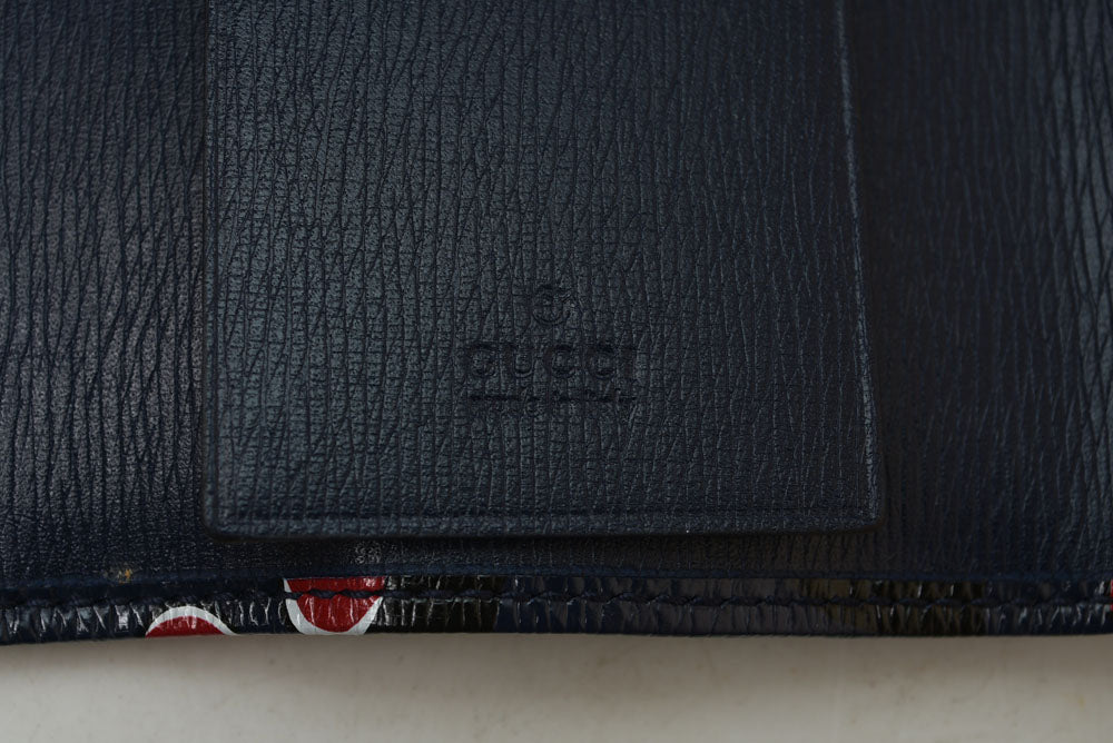 グッチ キーケース GUCCI ダブルG ハートビート 309706 6連キーケース レザー ネイビー レディース【中古】