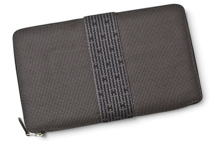 エルメス 財布 HERMES エールライン パースGM ラウンドファスナー 長財布 パスポートケース キャンバス グレー メンズ レディース【中古】