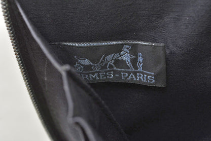 エルメス 財布 HERMES エールライン パースGM ラウンドファスナー 長財布 パスポートケース キャンバス グレー メンズ レディース【中古】