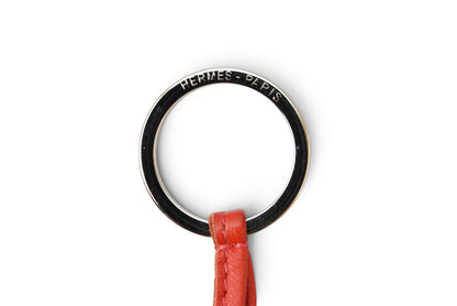 エルメス キーリング/キーホルダー HERMES カルメン タッセル チャーム ルージュ【中古】