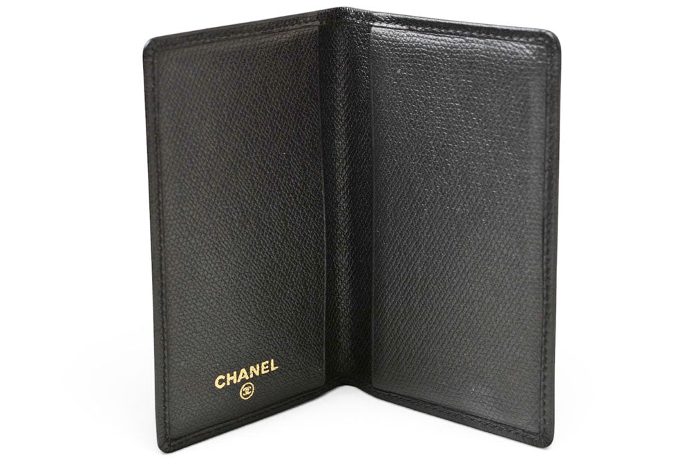 シャネル カードケース/名刺入れ ヴィンテージ CHANEL ココボタン ブラック【中古】