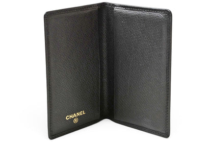 シャネル カードケース/名刺入れ ヴィンテージ CHANEL ココボタン ブラック【中古】