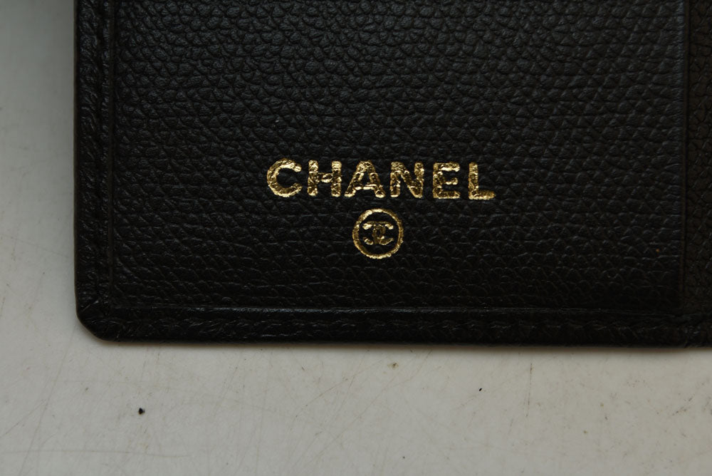 シャネル カードケース/名刺入れ ヴィンテージ CHANEL ココボタン ブラック【中古】
