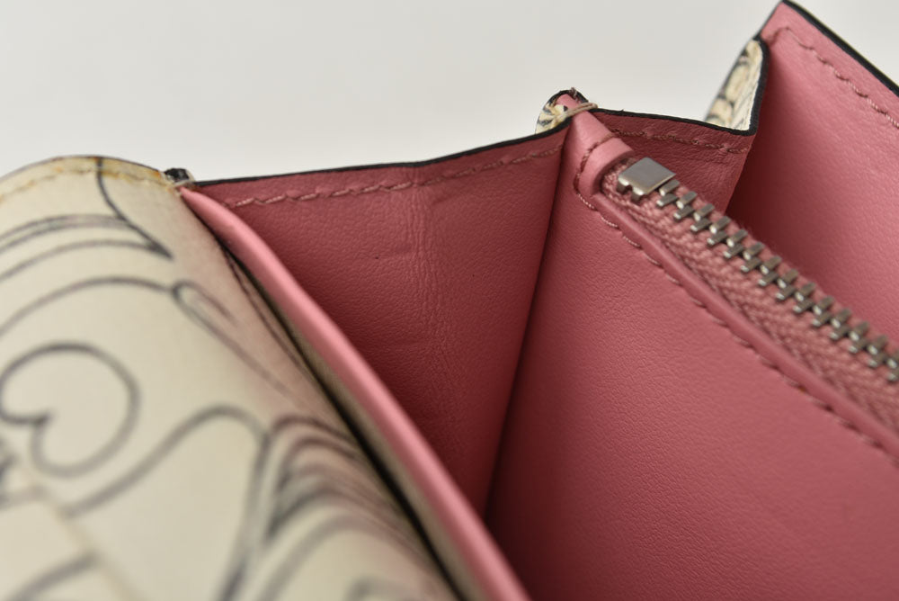 プラダ 長財布 PRADA ジェームス・ジーン ラビットプリント グレースカーフ コラボレーション アートデザイン【中古】