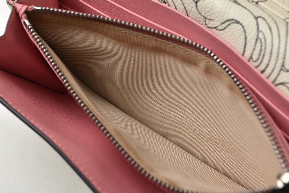 プラダ 長財布 PRADA ジェームス・ジーン ラビットプリント グレースカーフ コラボレーション アートデザイン【中古】