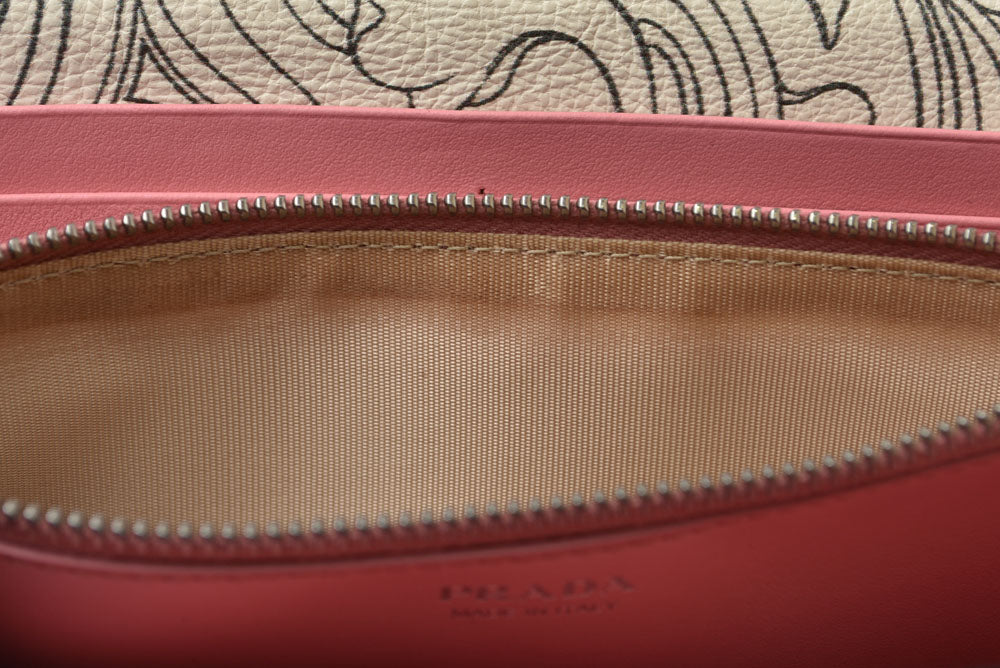 プラダ 長財布 PRADA ジェームス・ジーン ラビットプリント グレースカーフ コラボレーション アートデザイン【中古】