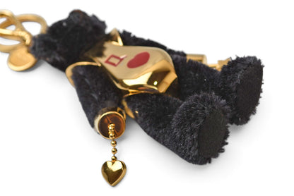 プラダ キーリング/キーホルダー PRADA ベアトリック/クマ ラッキースター/ロボット ブラック/ゴールド 1ARB04【中古】
