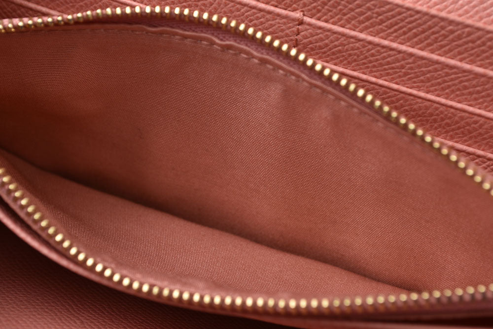 フェラガモ 長財布 FERRAGAMO レディース ヴァラリボン 22 D154 ピンク レザー 【中古】