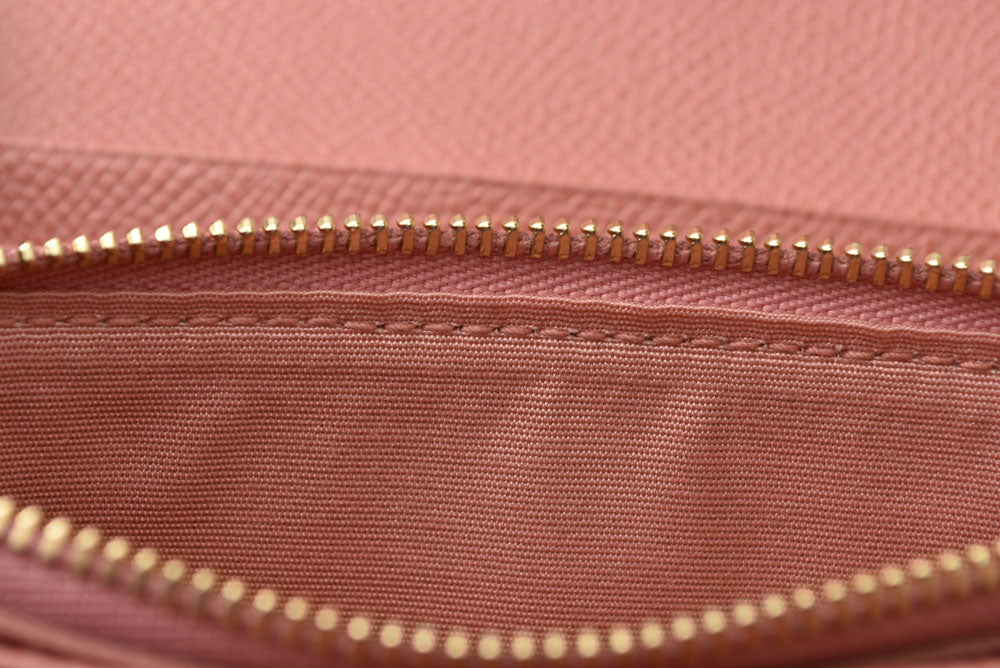 フェラガモ 長財布 FERRAGAMO レディース ヴァラリボン 22 D154 ピンク レザー 【中古】