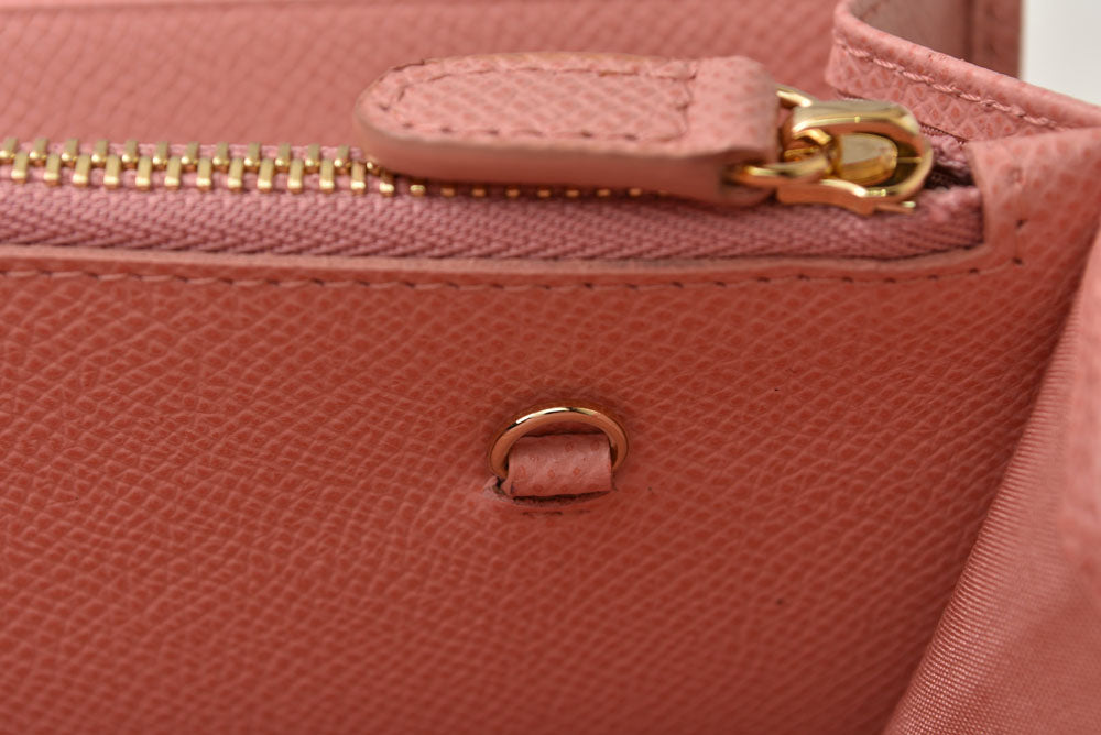 フェラガモ 長財布 FERRAGAMO レディース ヴァラリボン 22 D154 ピンク レザー 【中古】