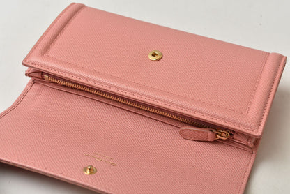 フェラガモ 長財布 FERRAGAMO レディース ヴァラリボン 22 D154 ピンク レザー 【中古】