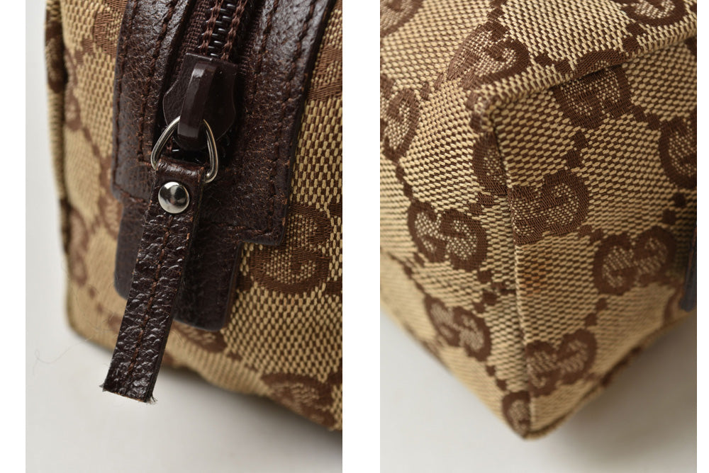 グッチ ポーチ GUCCI GGキャンバス 化粧ポーチ/コスメポーチ GGブラウン/ベージュ 29596【中古】