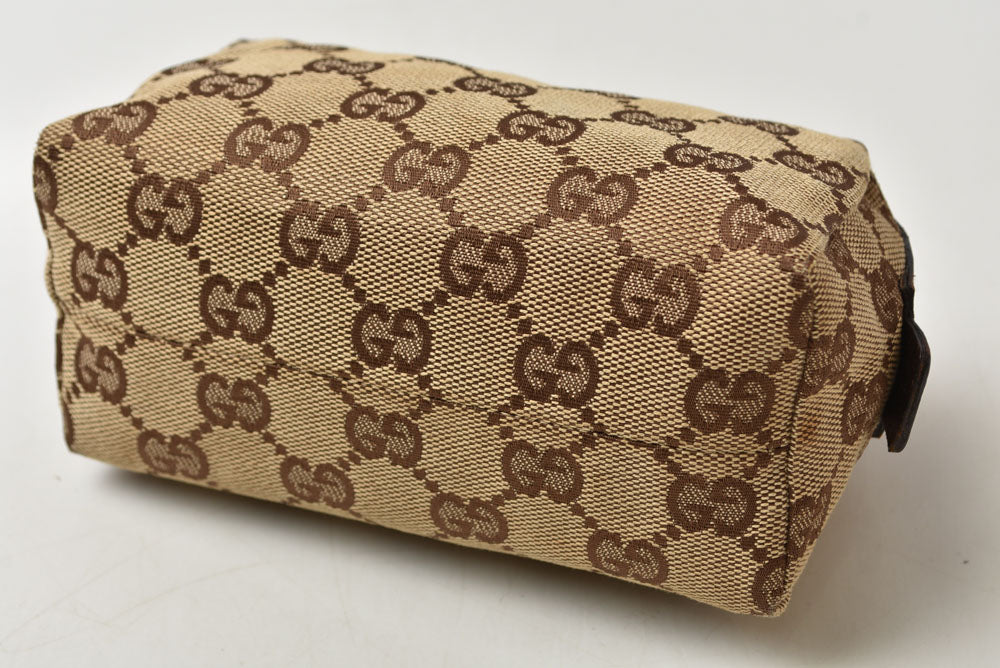 グッチ ポーチ GUCCI GGキャンバス 化粧ポーチ/コスメポーチ GGブラウン/ベージュ 29596【中古】